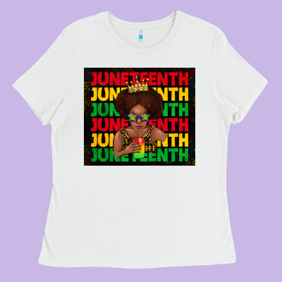 Juneteenth Cute Kid Ladies Tee Designed By Tumblerdesignbyshophia