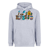 Heather Grey ı am blessed Heavyweight Hoodie - AdoDesignShop