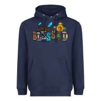 Navy ı am blessed Heavyweight Hoodie - AdoDesignShop