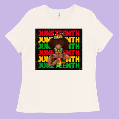 Juneteenth Cute Kid Ladies Tee Designed By Tumblerdesignbyshophia