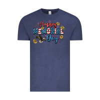Vintage Denim Happy memorial day 4th of july Vintage Tee - CowGirlArtShop