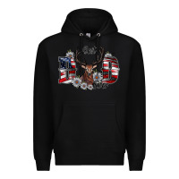 Black Best Dad Ever Premium Hoodie - CowhideDigitalArt