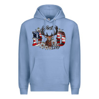 Colony Blue Best Dad Ever Premium Hoodie - CowhideDigitalArt