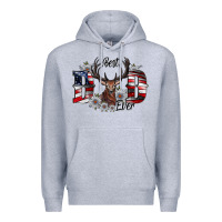 Heather Grey Best Dad Ever Premium Hoodie - CowhideDigitalArt