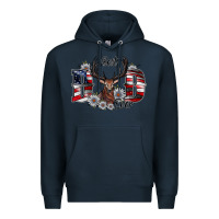 Navy Best Dad Ever Premium Hoodie - CowhideDigitalArt