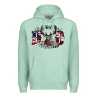 Seafoam Best Dad Ever Premium Hoodie - CowhideDigitalArt