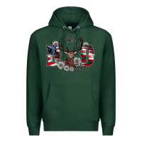 Sports Green Best Dad Ever Premium Hoodie - CowhideDigitalArt
