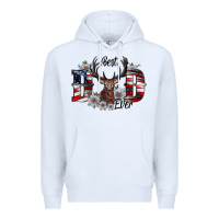 White Best Dad Ever Premium Hoodie - CowhideDigitalArt