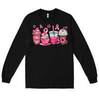 Black breast cancer coffee cups Long Sleeve Tee - OliviaCreatesArt