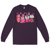 Plum breast cancer coffee cups Long Sleeve Tee - OliviaCreatesArt