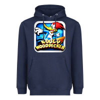 Navy #woody woodpecker character Heavyweight Hoodie - longCreatives