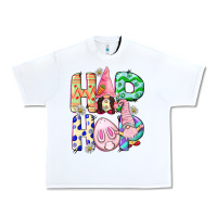 White Hop hop Easter gnomies Easter Day Urban Heavy Tee - CowGirlArtShop