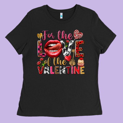 For The Love Of The Valentine Ladies Tee Designed By Howdyjamesfarm