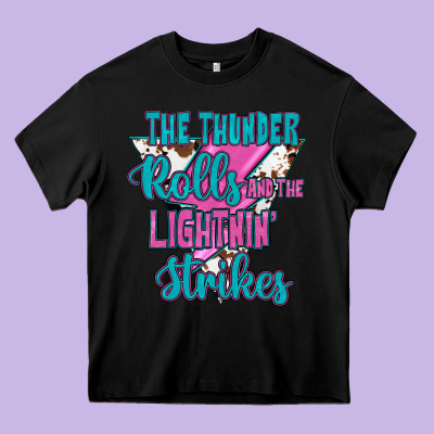The Thunder Rolls And The Lıghtnıng Strikes Heavy Core Tee Designed By Jahusdesignshop