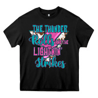 Black The Thunder Rolls And The Lıghtnıng Strikes Heavy Core Tee - JahusDesignShop