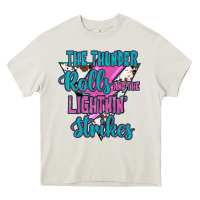 Cream The Thunder Rolls And The Lıghtnıng Strikes Heavy Core Tee - JahusDesignShop