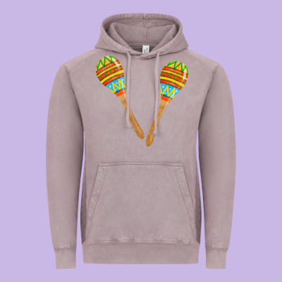 Maracas Fa Element Vintage Hoodie Designed By Fadigitalartstudio
