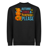 Black Autumn leaves and pumpkin please Heavyweight Sweatshirt - Artiststas