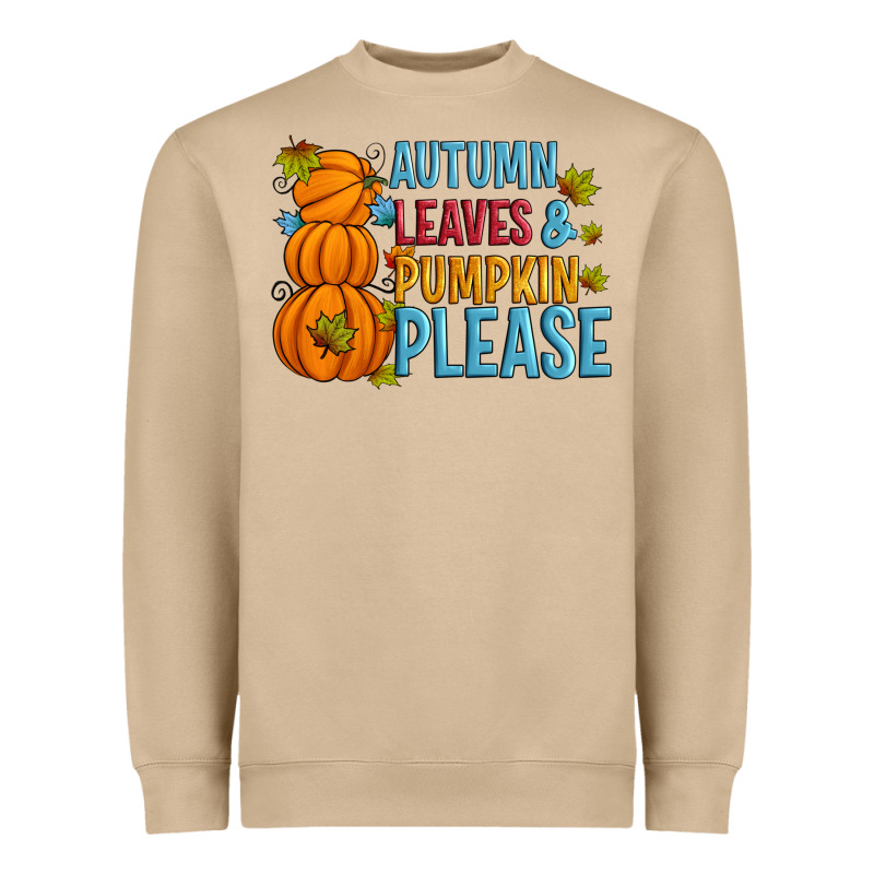Autumn Leaves And Pumpkin Please Heavyweight Sweatshirt by Artiststas | Teevron