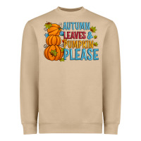Mushroom Autumn leaves and pumpkin please Heavyweight Sweatshirt - Artiststas