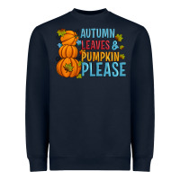 Navy Autumn leaves and pumpkin please Heavyweight Sweatshirt - Artiststas