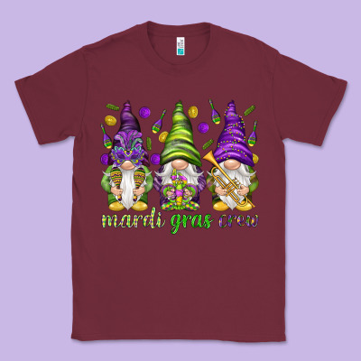 Mardi Gras Crew With Gnomies Classic Tee Designed By Howdyjamesfarm