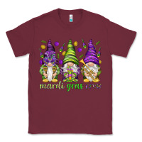 Burgundy Mardi Gras crew with gnomies Classic Tee - HowdyJamesFarm