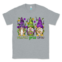 Heather Grey Mardi Gras crew with gnomies Classic Tee - HowdyJamesFarm