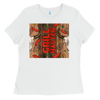 White grill master with bull skull Ladies Tee - TumblerDesignByShophia