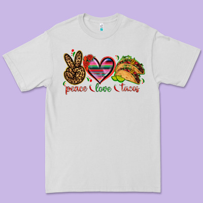 Peace Love Tacos Premium Tee Designed By Nancycooperartshop