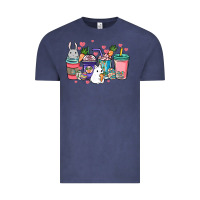 Vintage Denim Easter Day coffee drink Vintage Tee - HowdyJamesFarm