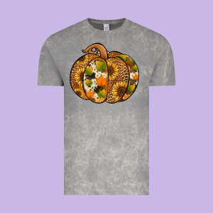 Leopard Cowhide Sunflower Pumpkin Vintage Tee Designed By Jasminsmagicworld