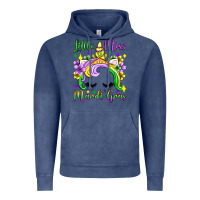 Vintage Denim little miss mardi gras unicorn  olivia Vintage Hoodie - OliviaCreatesArt