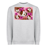 Heather Grey Guinea pig flowers Heavyweight Sweatshirt - Artiststas