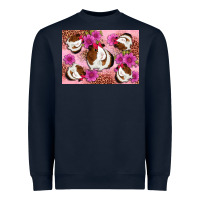 Navy Guinea pig flowers Heavyweight Sweatshirt - Artiststas