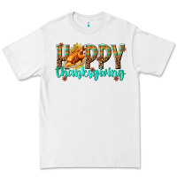 White Happy Thanksgiving with Turkey Premium Tee - texasbilliewilder