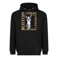 Black boston terrier t  shirt boston terrier dog traits gift t  shirt Heavyweight Hoodie - longCreatives