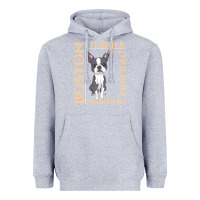Heather Grey boston terrier t  shirt boston terrier dog traits gift t  shirt Heavyweight Hoodie - longCreatives