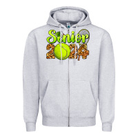 Heather Grey tennis senior 2024 Zipper Hoodie - BarkalooDesign