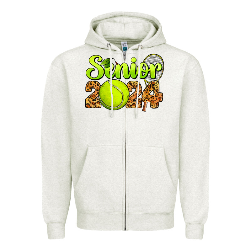 Tennis Senior 2024 Zipper Hoodie by BarkalooDesign | Teevron