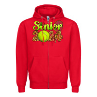 Red tennis senior 2024 Zipper Hoodie - BarkalooDesign