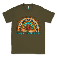 Army Green Happy thanksgiving rainbow Classic Tee - Artiststas