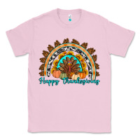 Bubblegum Pink Happy thanksgiving rainbow Classic Tee - Artiststas