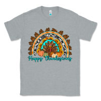 Heather Grey Happy thanksgiving rainbow Classic Tee - Artiststas