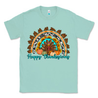Seafoam Happy thanksgiving rainbow Classic Tee - Artiststas