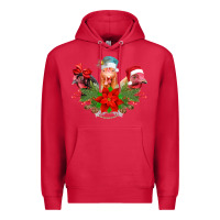 Cardinal Chickens Christmas Premium Hoodie - CowhideDigitalArt