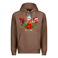 Chestnut Chickens Christmas Premium Hoodie - CowhideDigitalArt