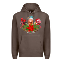 Coffee Chickens Christmas Premium Hoodie - CowhideDigitalArt