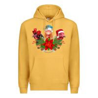 Mustard Chickens Christmas Premium Hoodie - CowhideDigitalArt