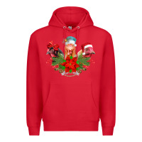 Red Chickens Christmas Premium Hoodie - CowhideDigitalArt